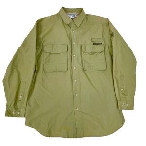 Ex Officio BUZZ OFF INSECT SHIELD Shirt GREEN MEN SIZE L